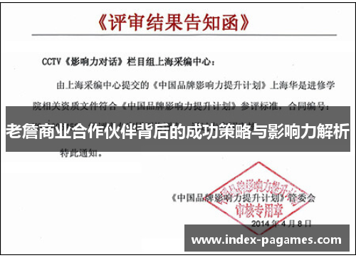 老詹商业合作伙伴背后的成功策略与影响力解析
